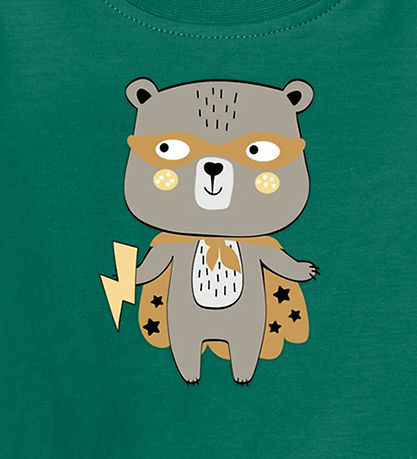 Name It Bluse - NbmVacion - Antique Green/Hero Bear