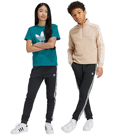 adidas Originals Sweatpants - Trefoil - Sort/Hvid