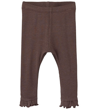 Lil' Atelier Leggings - Rib - NbfGago - Peppercorn