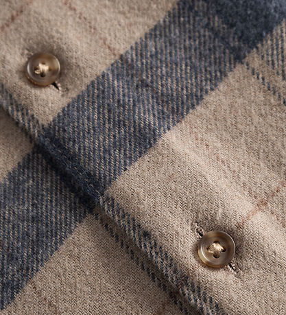 Les Deux Skjorte - Lennon - Check - Desert Taupe/ Dark Navy