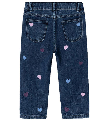 Name It Jeans - Noos - NmfBella - Dark Blue Denim m. Hjerter