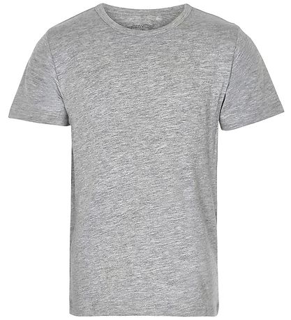 Minymo T-shirt - 2-pak - Sort/Gråmeleret