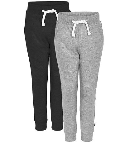 Minymo Sweatpants - 2-pak - Sort/Grmeleret