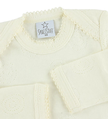 Smallstuff Body - L/Æ - Creme m. Hulmønster