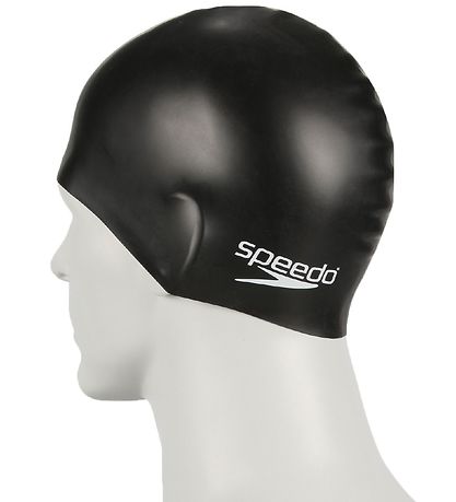 Speedo Badehtte - Junior Plain Moulded Silicone Cap - Sort