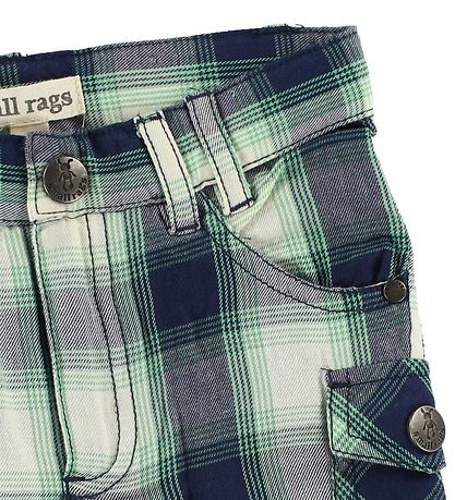 Small Rags Shorts - Navy/Grøn/Hvid