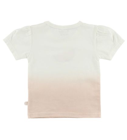 Minymo T-shirt - Creme/Rosa m. Melon