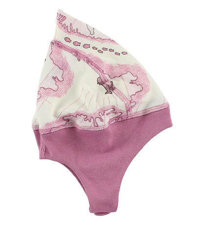 Joha Hue - Arctic Zone - Uld/Bambus - Creme m. Rosa Print