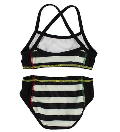 Katvig Classics Bikini - UV60 - Sort/Hvidstribet