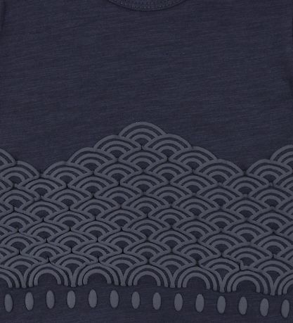 Fixoni Bluse - Navy m. Print