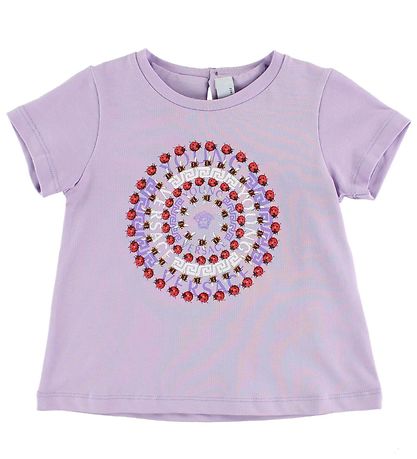 Young Versace T-shirt - Lavendel m. Logo/Mariehøns