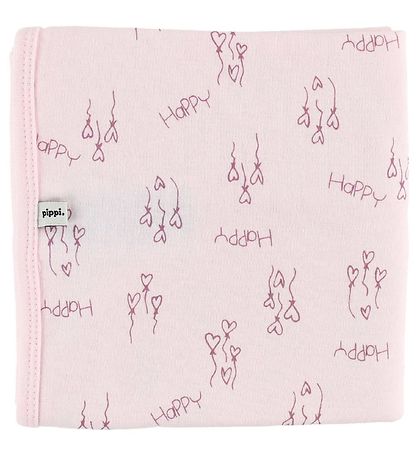 Pippi Tppe - 70x70 - 2-pak - Lilla/Rosa m. Hjerter/Sommerfugl