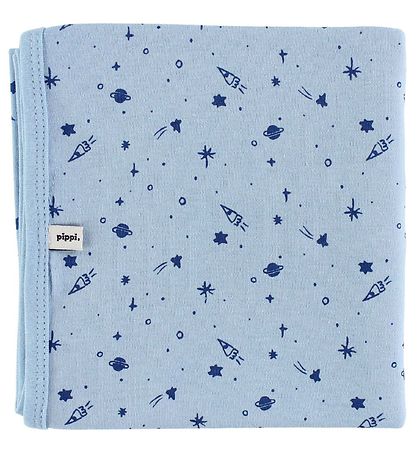 Pippi Tppe - 70x70 - 2-pak - Navy/Lysebl m. Traktor/Rummet