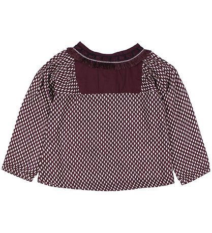 Noa Noa miniature Bluse - Bordeaux m. Prikker