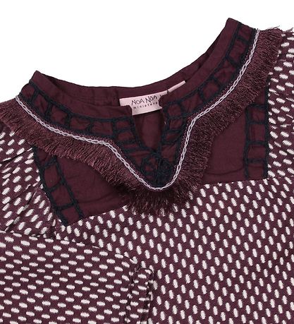 Noa Noa miniature Bluse - Bordeaux m. Prikker