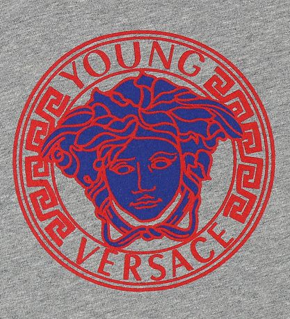 Young Versace T-shirt - Grmeleret m. Rd/Bl