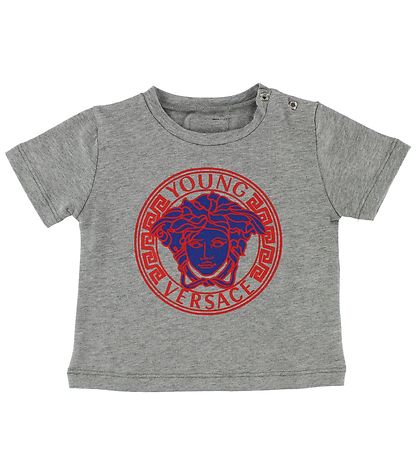 Young Versace T-shirt - Grmeleret m. Rd/Bl