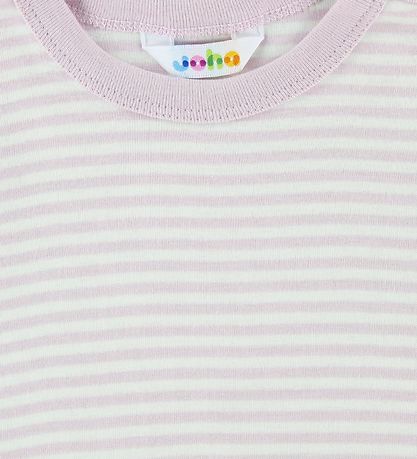 Joha T-shirt - Rosa/Creme Striber