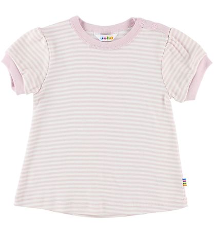 Joha T-shirt - Rosa/Creme Striber