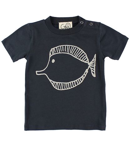 Gro T-shirt - Norr - Stlgr m. Fisk