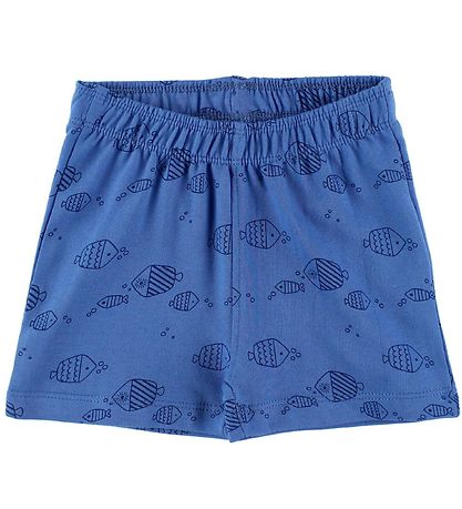 Color Kids Shortsst - Naung - Grn/Bl m. Fisk