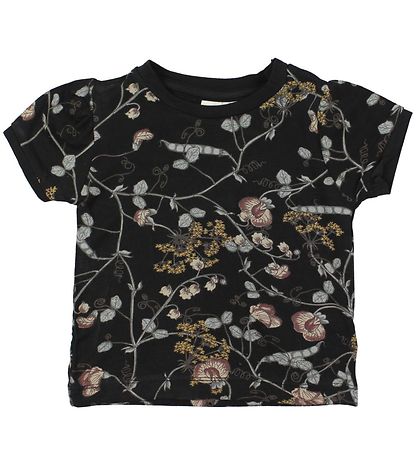 En Fant T-shirt - Gate - Sort m. Blomster