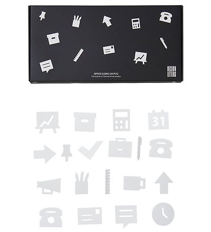 Design Letters Ikoner - Kontor - Hvid