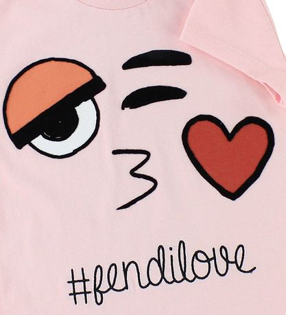 Fendi Kids T-shirt - Rosa m. Ansigt