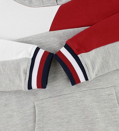 Tommy Hilfiger Httetrje - Grmeleret m. Rd/Hvid