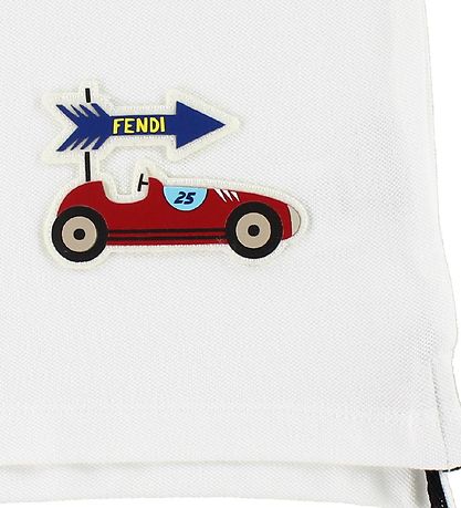 Fendi Kids Polo - Hvid m. Racerbil