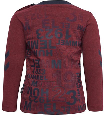 Hummel Bluse - HMLDerrick - Bordeaux m. Print