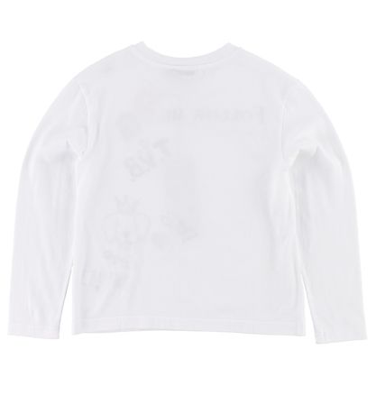 Dolce & Gabbana Bluse - Hvid m. Print/Patches