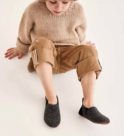 Bisgaard Hjemmesko - Uld - Wool Sailor - Koksgrå