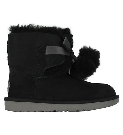 UGG Bamsestvler - Gita - Sort m. Pom Poms