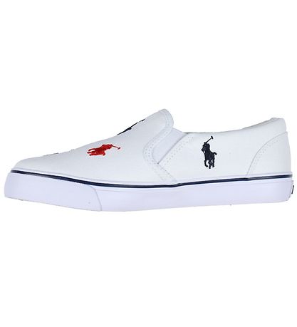 Polo Ralph Lauren Sko - Keaton Slip On - White/Navy/Red