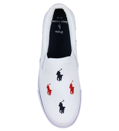 Polo Ralph Lauren Sko - Keaton Slip On - White/Navy/Red