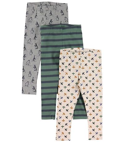 Hust and Claire Leggings - 3-pak - Lukas - Duck Green