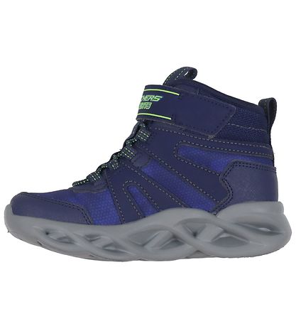 Skechers Vinterstvler m. Lys - Twisted Brights - Navy Lime