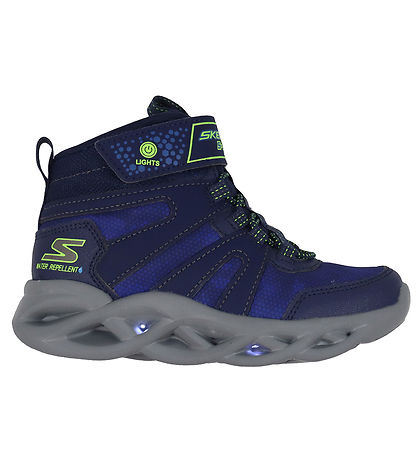 Skechers Vinterstvler m. Lys - Twisted Brights - Navy Lime