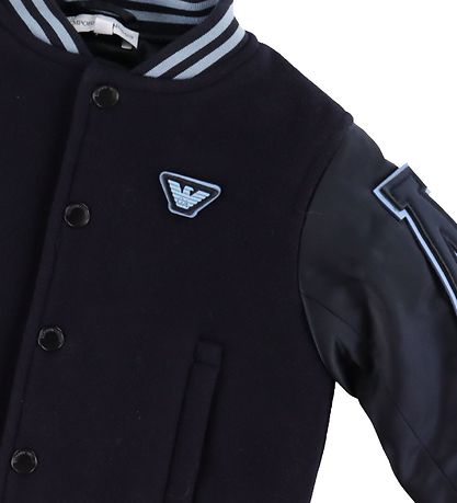 Emporio Armani Jakke - Uld - Navy m. Lyseblå