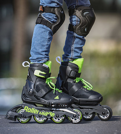 Rollerblade Rulleskjter - Microblade - Sort/Grn