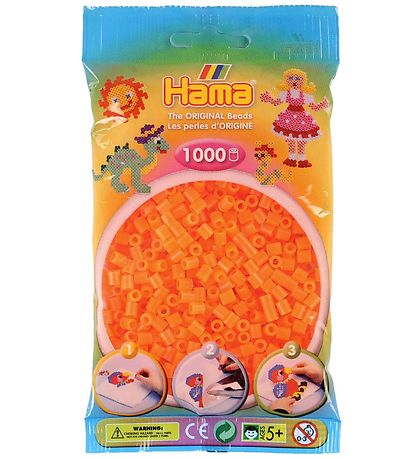 Hama Midi Perler - 1000 stk. - 38 Neon Orange