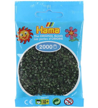 Hama Mini Perler - 2000 stk. - 28 Mrkegrn