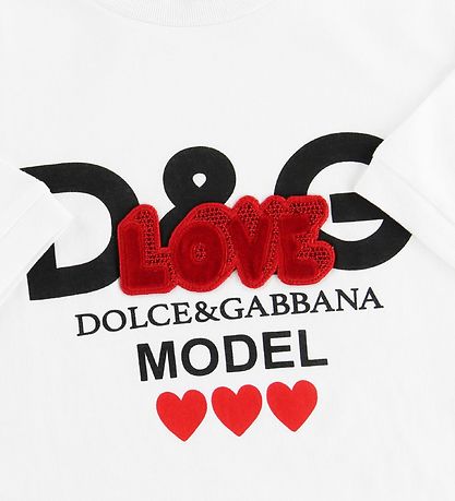 Dolce & Gabbana T-shirt - Hvid m. Print/Love