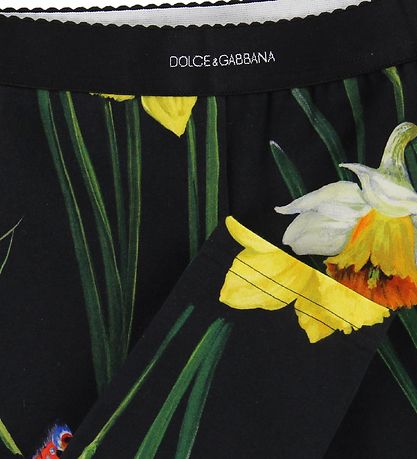 Dolce & Gabbana Leggings - Sort m. Blomster