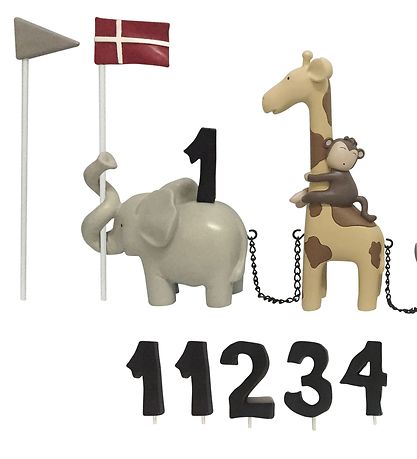 Kids by Friis Fødselsdagstog - 45 cm - Safaridyr