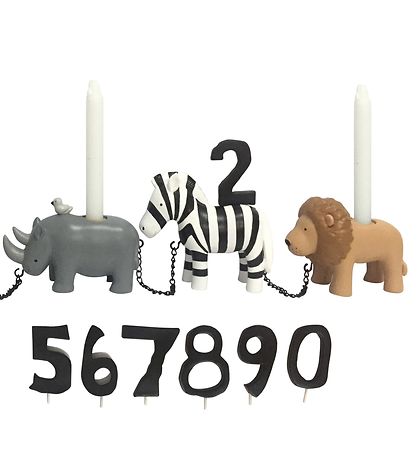 Kids by Friis Fødselsdagstog - 45 cm - Safaridyr