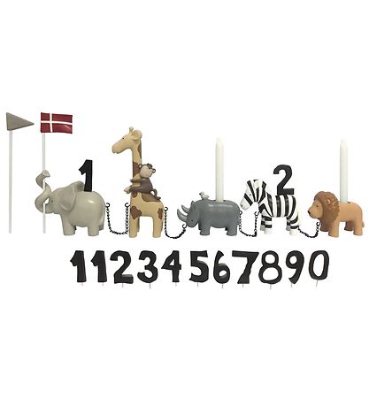 Kids by Friis Fødselsdagstog - 45 cm - Safaridyr