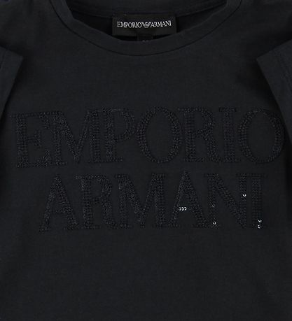 Emporio Armani T-shirt - Navy m. Pailletter