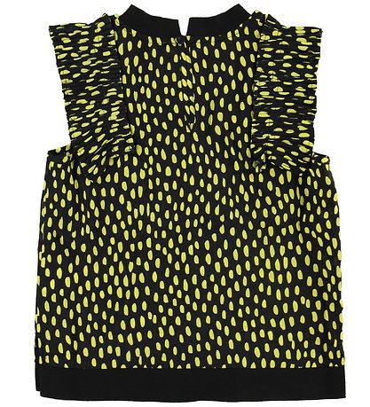 Stella McCartney Kids Top - Sort m. Gule Prikker/Flser